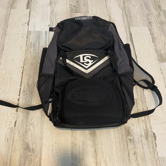 Louisville Slugger Baseball Backpack Black/Grey Bat Sleeves